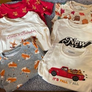 Bundle of FIVE Fall/Winter Seasonal Pajamas 5T